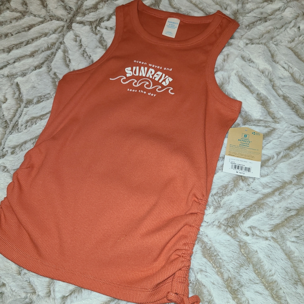 Orange Sleeveless Girls Top Size M 10/12